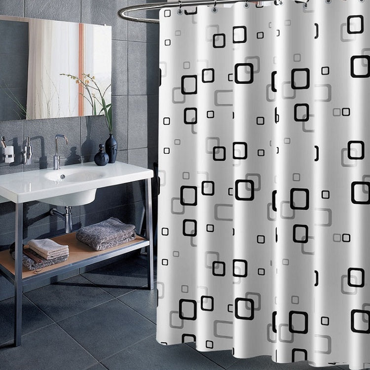 ELECTROPRIME Bathroom Thick Waterproof Shower Curtain, Size:80X180cm, Style:with Copper Buckle