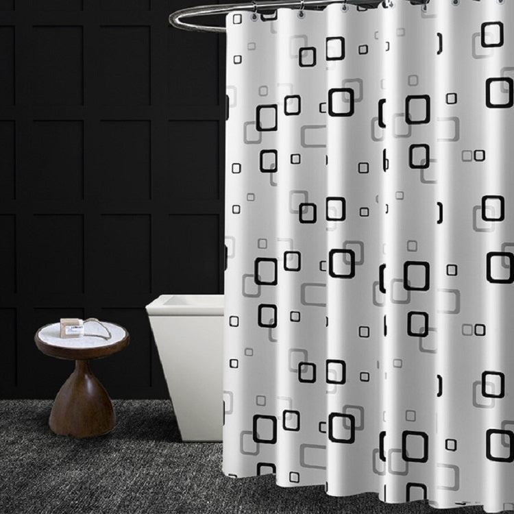 ELECTROPRIME Bathroom Thick Waterproof Shower Curtain, Size:80X180cm, Style:with Copper Buckle