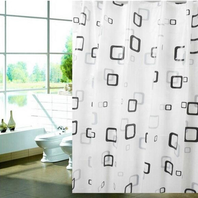 ELECTROPRIME Bathroom Thick Waterproof Shower Curtain, Size:80X180cm, Style:with Copper Buckle