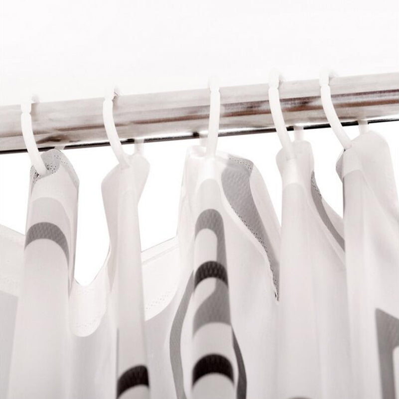 ELECTROPRIME Bathroom Thick Waterproof Shower Curtain, Size:180X180cm, Style:with Copper Buckle