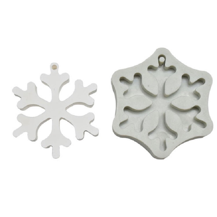 ELECTROPRIME DIY Baking Christmas Series Modeling Fondant Silicone Mold(Christmas Snowflake)