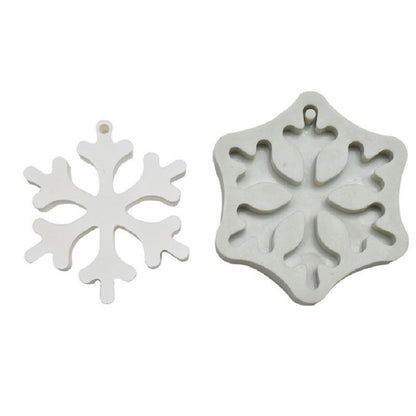ELECTROPRIME DIY Baking Christmas Series Modeling Fondant Silicone Mold(Christmas Snowflake)