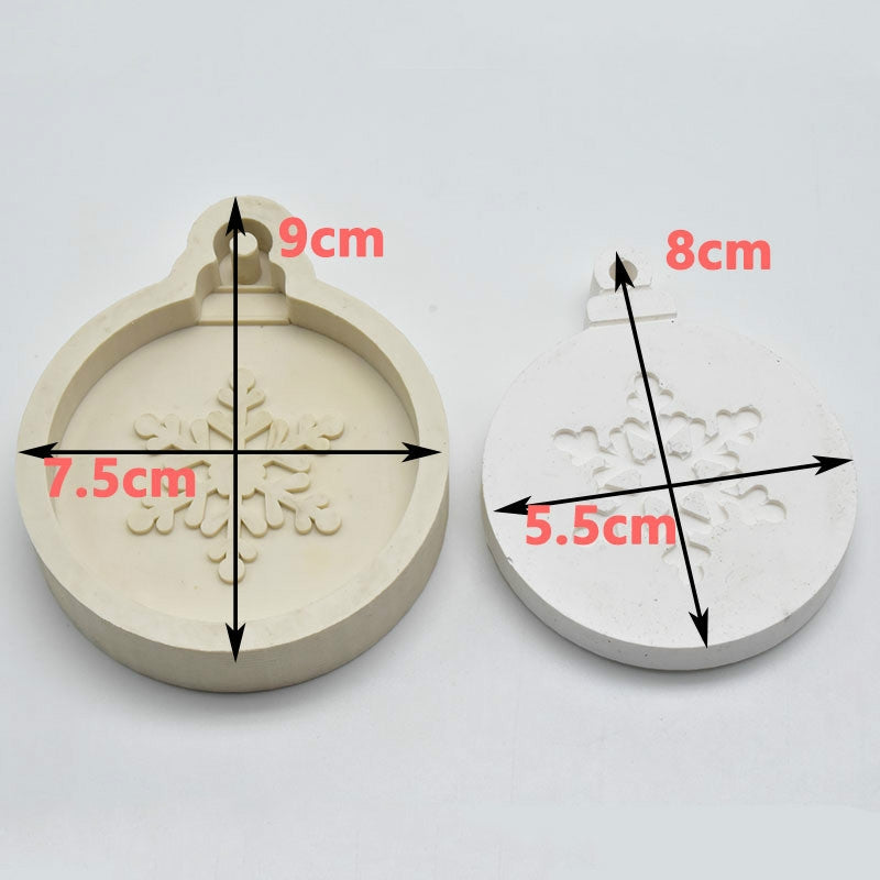 ELECTROPRIME DIY Baking Christmas Series Modeling Fondant Silicone Mold(Christmas Round Snowflake)