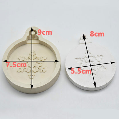 ELECTROPRIME DIY Baking Christmas Series Modeling Fondant Silicone Mold(Christmas Round Snowflake)