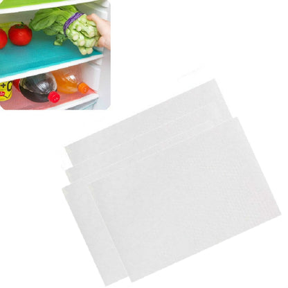 ELECTROPRIME 4 PCS / Set Environmentally Friendly Waterproof Washable Antibacterial Antifouling Refrigerator Mat, Color:Transparent White