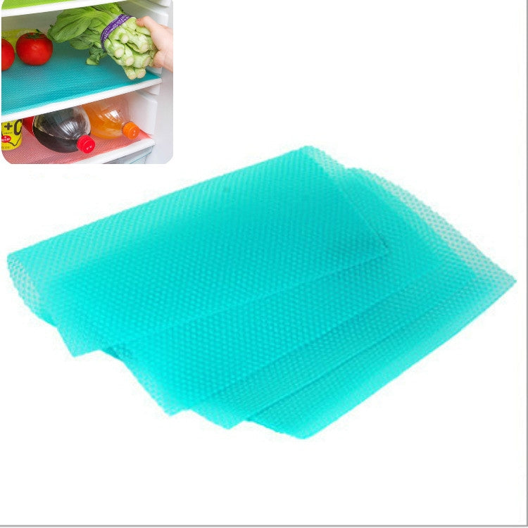 ELECTROPRIME 4 PCS / Set Environmentally Friendly Waterproof Washable Antibacterial Antifouling Refrigerator Mat, Color:Transparent Blue