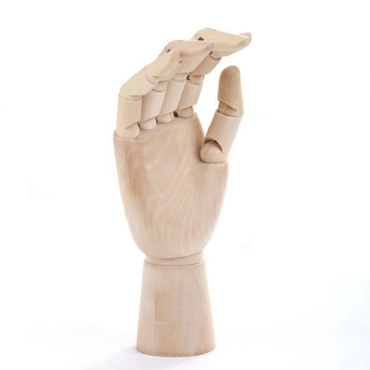 ELECTROPRIME Wooden Doll Hand Joint Movable Hand Model Wooden Hand Art Sketch Tool, Size:10 Inch(Left  Hand)
