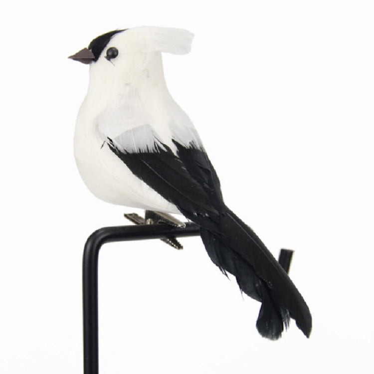 ELECTROPRIME Real Feather Simulation Bird Horticultural Decoration Bird Craft Foam Bird(White)