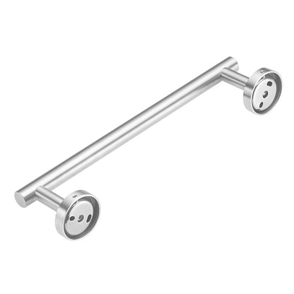 ELECTROPRIME 3 In 1 Matte 304 Stainless Steel Towel Bar Paper Towel Rack Hook Bathroom Accessories Bath Shower Set, Color:Silver