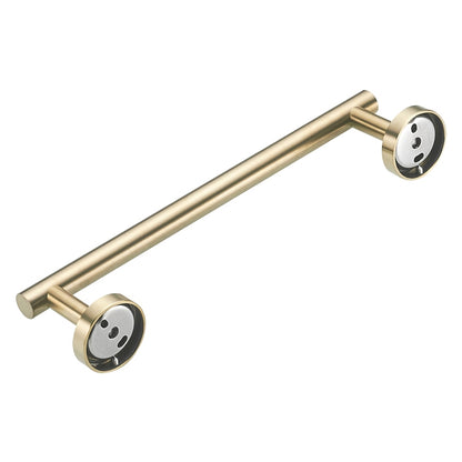 ELECTROPRIME 3 In 1 Matte 304 Stainless Steel Towel Bar Paper Towel Rack Hook Bathroom Accessories Bath Shower Set, Color:Gold