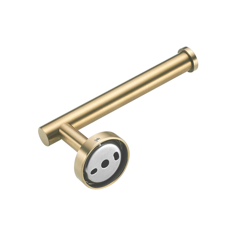ELECTROPRIME 3 In 1 Matte 304 Stainless Steel Towel Bar Paper Towel Rack Hook Bathroom Accessories Bath Shower Set, Color:Gold