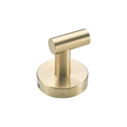 ELECTROPRIME 3 In 1 Matte 304 Stainless Steel Towel Bar Paper Towel Rack Hook Bathroom Accessories Bath Shower Set, Color:Gold