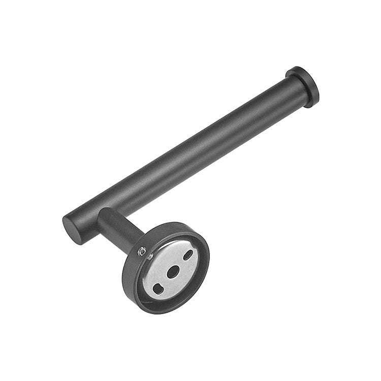 ELECTROPRIME 3 In 1 Matte 304 Stainless Steel Towel Bar Paper Towel Rack Hook Bathroom Accessories Bath Shower Set, Color:Black