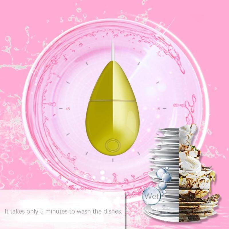 ELECTROPRIME Ultrasonic Bubble Dishwasher Portable Cleaner Mini Small Dish Washer(Silver)