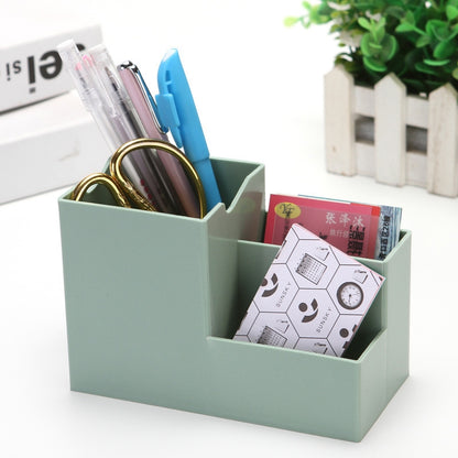 ELECTROPRIME Creative Multifunctional Desktop Plastic Storage Phone Holder Pen Holder(Green)