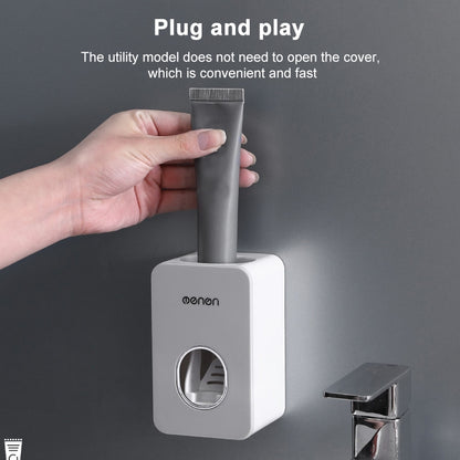 ELECTROPRIME MENON Toothbrush Holder Automatic Toothpaste Squeezers Home Bathroom Set Toothpaste Dispenser Bathroom Accessories