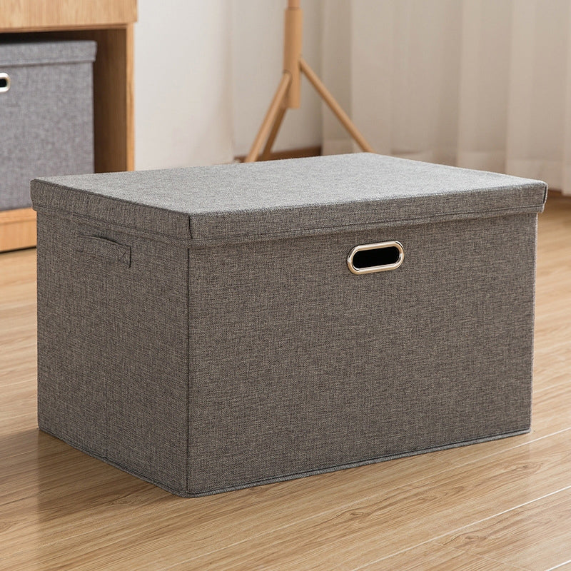 ELECTROPRIME Household Clothes Storage Box Fabric Foldable Debris Storage Box Toy Storage Box,  Size: XXL 58x40x35cm(Dark Gray)