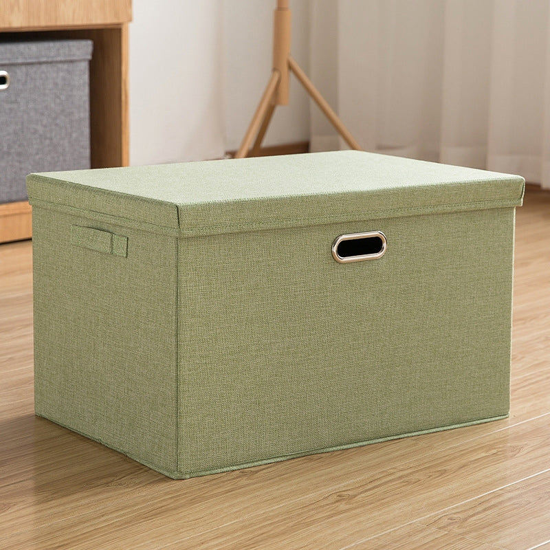 ELECTROPRIME Household Clothes Storage Box Fabric Foldable Debris Storage Box Toy Storage Box,  Size: XXL 58x40x35cm(Light Green)