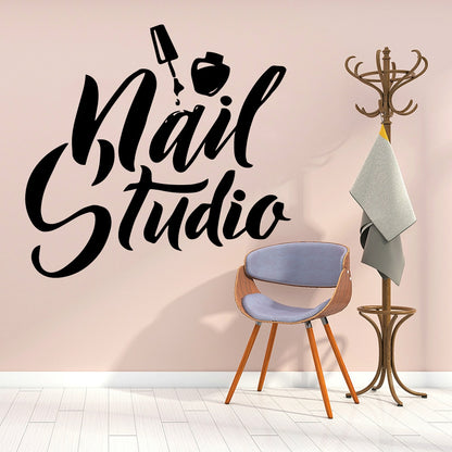 ELECTROPRIME Nail Studio Window PVC Carved Stickers