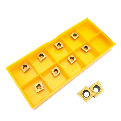 ELECTROPRIME 10 PCS/Box CNC Inner Hole Diamond Blade Boring Cutter Grain Steel Special Alloy Cutter Head, Specification:CCMT120404?R0.4?