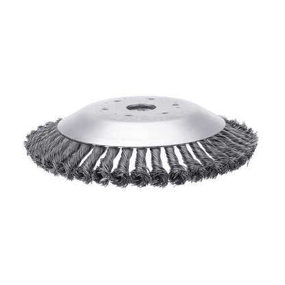 ELECTROPRIME Lawn Mower Twisted Grass Wheel Steel Wire Grass Head Weeding Tray, Size:8 Inches