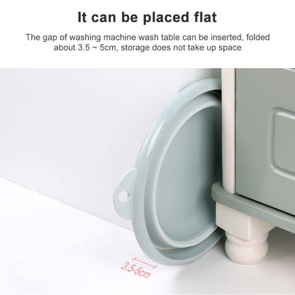ELECTROPRIME Folding Washbasin Outdoor Travel Portable Washtub, Size:9x25cm(Beige)