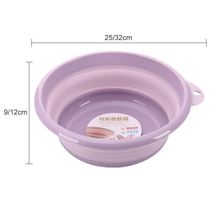 ELECTROPRIME Folding Washbasin Outdoor Travel Portable Washtub, Size:12x32cm(Purple)