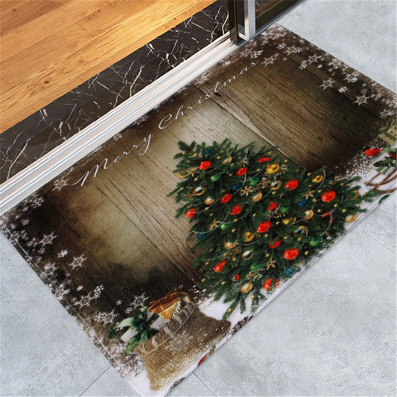 ELECTROPRIME Christmas Pattern Household Non-slip Floor Mats for Home Decoration, Size:60x90cm(Christmas Tree)