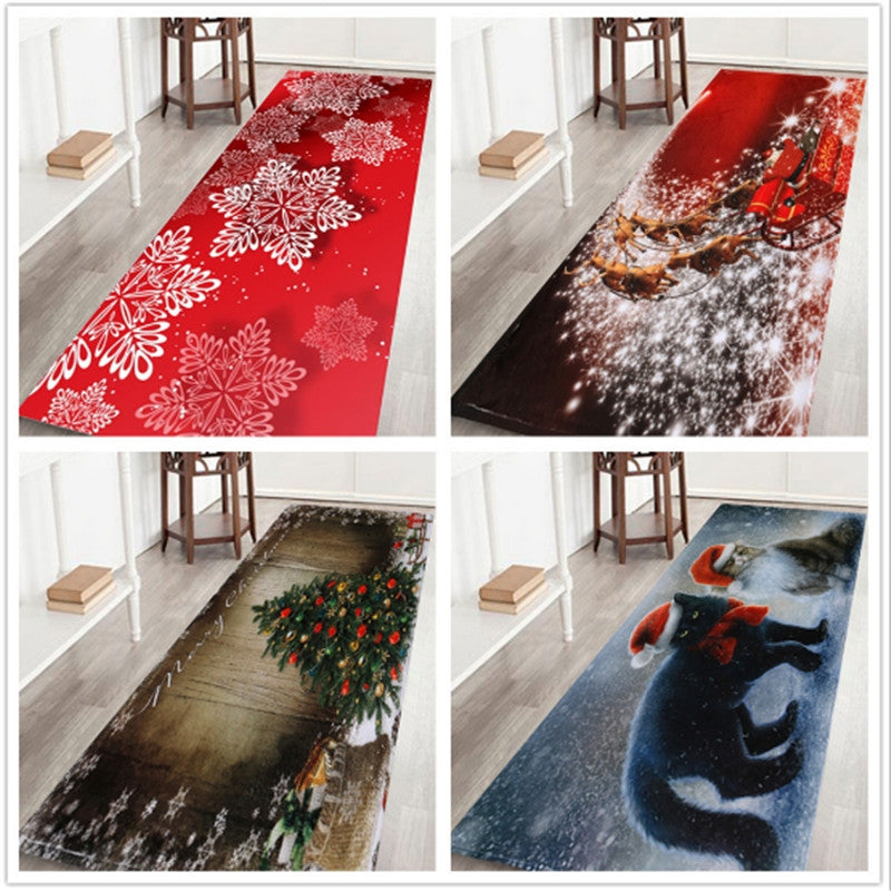 ELECTROPRIME Christmas Pattern Household Non-slip Floor Mats for Home Decoration, Size:60x90cm(Christmas Tree)