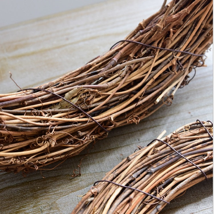 ELECTROPRIME 2 PCS Tree Vine Christmas Wreath DIY Rattan Garden Decoration Rattan Window Decoration, Size:15CM