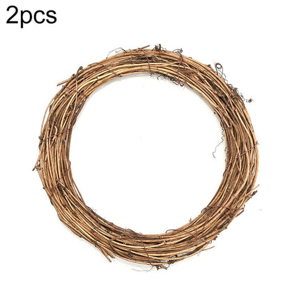 ELECTROPRIME 2 PCS Tree Vine Christmas Wreath DIY Rattan Garden Decoration Rattan Window Decoration, Size:20CM