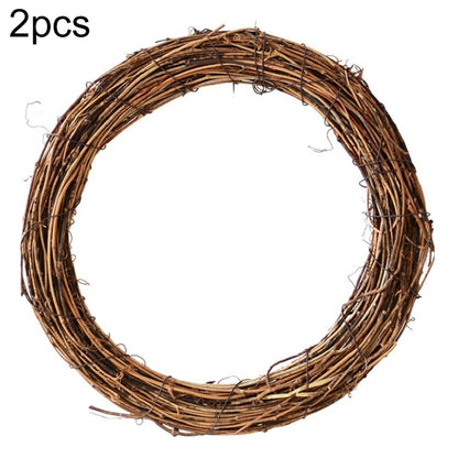 ELECTROPRIME 2 PCS Tree Vine Christmas Wreath DIY Rattan Garden Decoration Rattan Window Decoration, Size:30CM