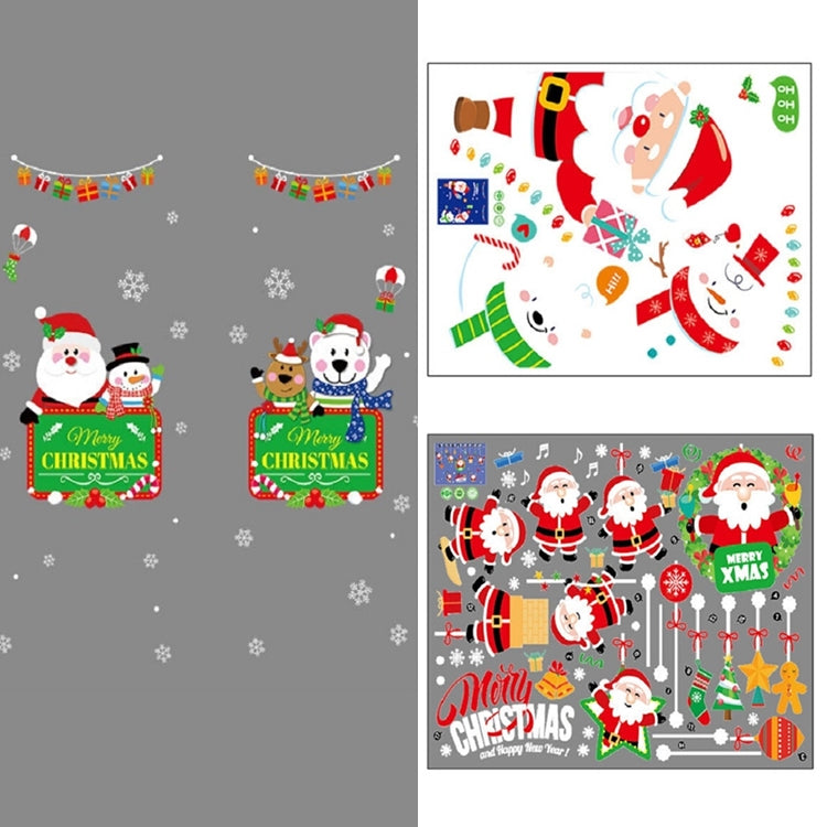 ELECTROPRIME Christmas Wall Stickers Window Glass Festival Wall Stickers Santa Mural New Year Home Decoration(Santa Claus)