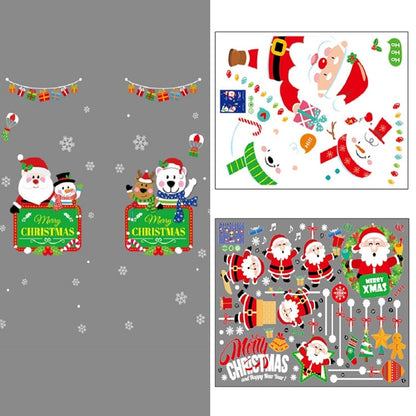 ELECTROPRIME Christmas Wall Stickers Window Glass Festival Wall Stickers Santa Mural New Year Home Decoration(Santa Claus)
