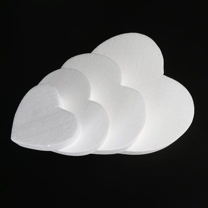 ELECTROPRIME 4 PCS Heart-shaped Prosthesis Foam Baking Fondant Cake Silk Flower Practice Mold, Height:7cm, Size:4 Inches