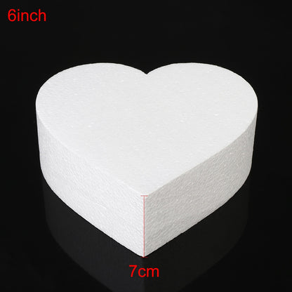 ELECTROPRIME 4 PCS Heart-shaped Prosthesis Foam Baking Fondant Cake Silk Flower Practice Mold, Height:7cm, Size:6 Inches