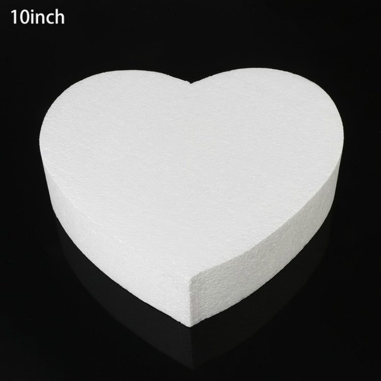 ELECTROPRIME 4 PCS Heart-shaped Prosthesis Foam Baking Fondant Cake Silk Flower Practice Mold, Height:5cm, Size:10 Inches
