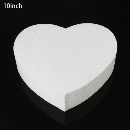 ELECTROPRIME 4 PCS Heart-shaped Prosthesis Foam Baking Fondant Cake Silk Flower Practice Mold, Height:7cm, Size:10 Inches