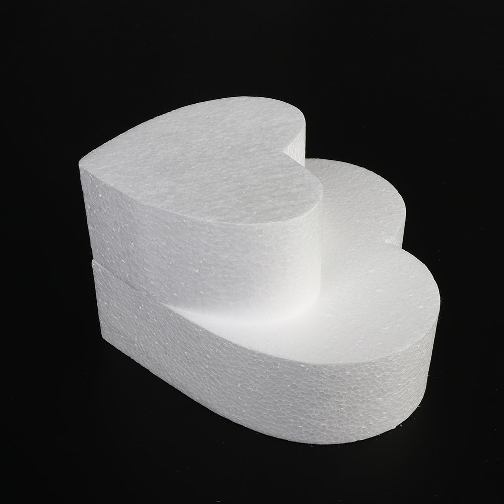 ELECTROPRIME 4 PCS Heart-shaped Prosthesis Foam Baking Fondant Cake Silk Flower Practice Mold, Height:7cm, Size:10 Inches