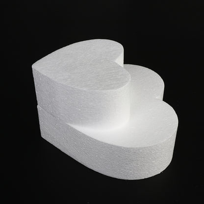 ELECTROPRIME 4 PCS Heart-shaped Prosthesis Foam Baking Fondant Cake Silk Flower Practice Mold, Height:7cm, Size:10 Inches
