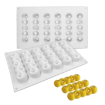 ELECTROPRIME 6 Concave Ball Strip Cake Mold DIY Baking Dessert Mold