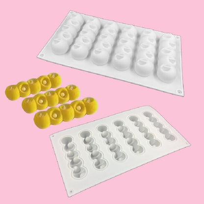 ELECTROPRIME 6 Concave Ball Strip Cake Mold DIY Baking Dessert Mold