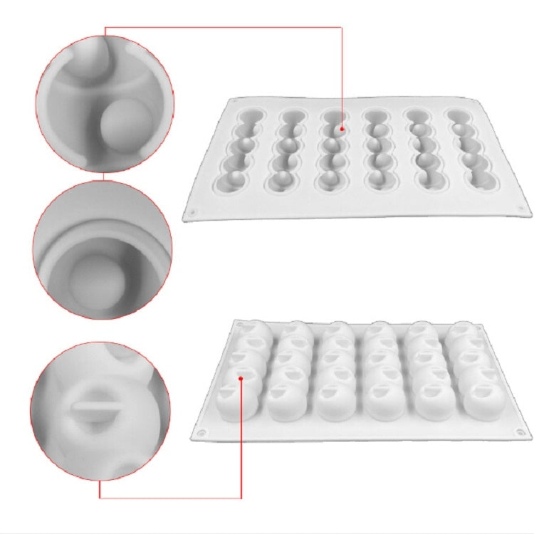 ELECTROPRIME 6 Concave Ball Strip Cake Mold DIY Baking Dessert Mold