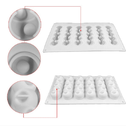 ELECTROPRIME 6 Concave Ball Strip Cake Mold DIY Baking Dessert Mold