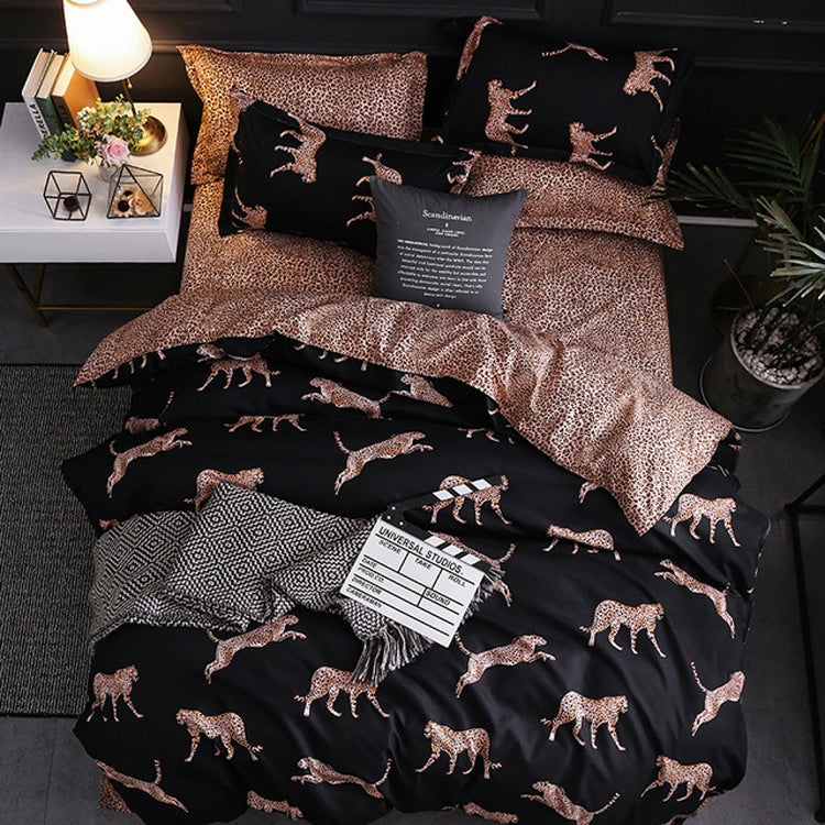 ELECTROPRIME Luxury Bedding Black Marble Pattern Set Sanded Printed Quilt Cover Pillowcase, Size:150x200cm(Wild)