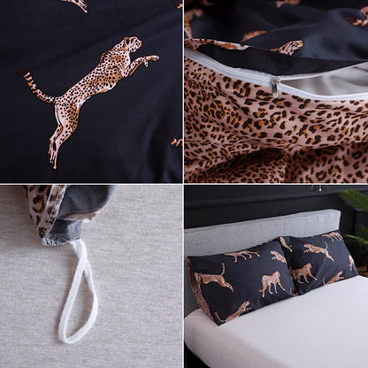 ELECTROPRIME Luxury Bedding Black Marble Pattern Set Sanded Printed Quilt Cover Pillowcase, Size:150x200cm(Louis)
