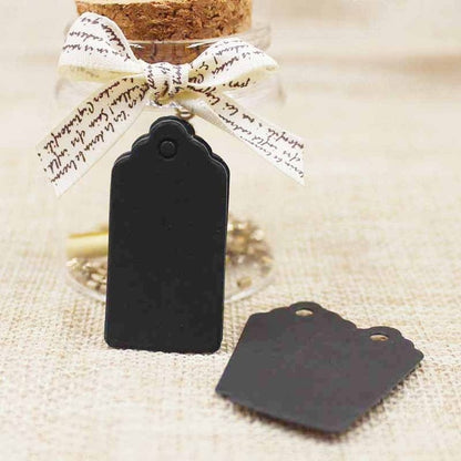 ELECTROPRIME 100 PCS Packaging Label Paper hangTags DIY Food Label(Black)