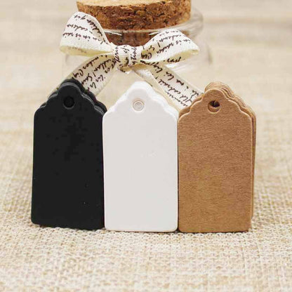 ELECTROPRIME 100 PCS Packaging Label Paper hangTags DIY Food Label(Black)