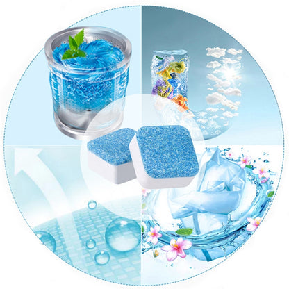 ELECTROPRIME 30 PCS  Bathroom Accessories Set Washing Machine Cleaning Detergent Effervescent Tablet Washer Cleaner(Blue)