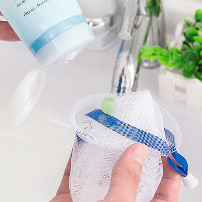 ELECTROPRIME 5 PCS Hanging Bag Cleaning Foam Cleanser Handmade Soap Bubble Net, Random Color Delivery